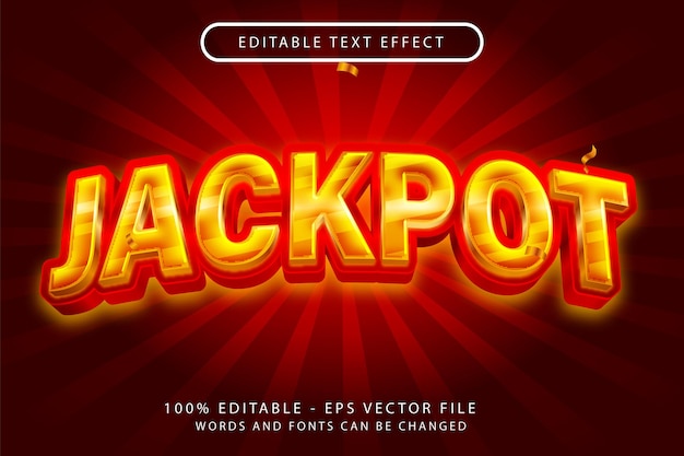 jackpot 3d text effect design
