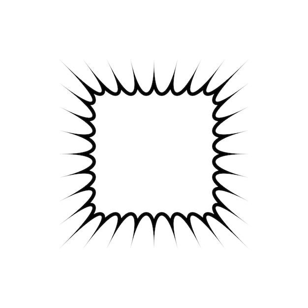 jagged line square frame box background