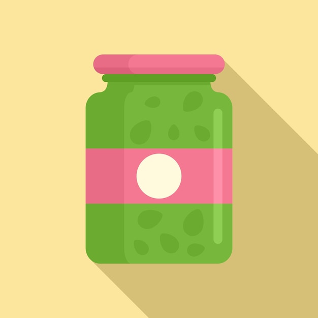 Jam jar icon Flat illustration of jam jar vector icon for web design