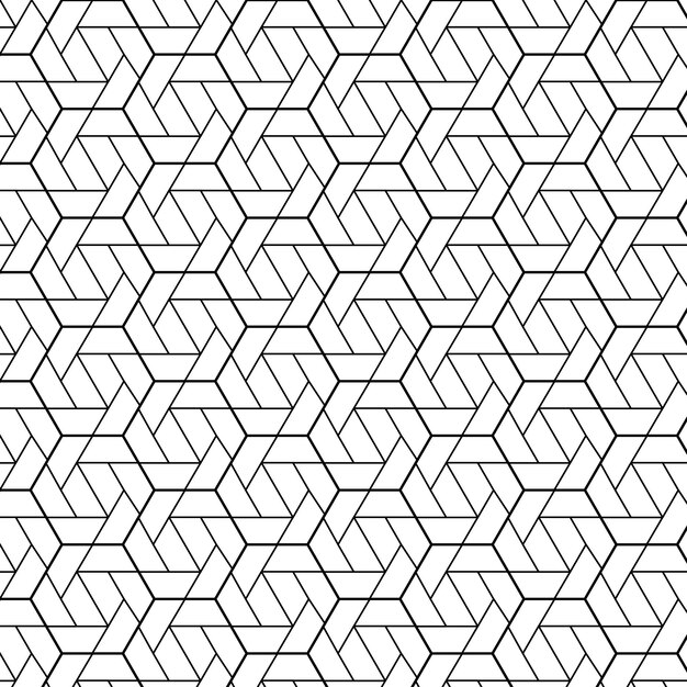 Japanese background with hand drawn line pattern vector