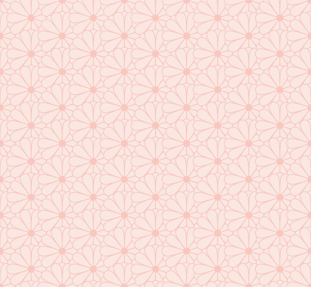 japanese kiku chrysanthemum floral vector seamless pattern. vector