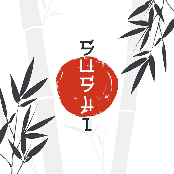 Vector japanese sushi menu design