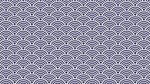 Japanese wave seamless pattern