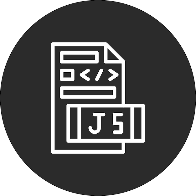 Javascript File vector icon illustration of Coding and Development iconset