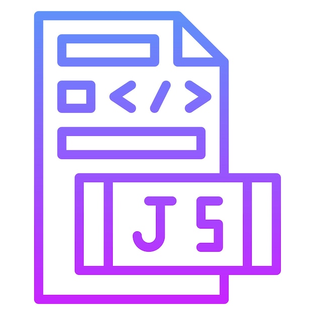 Javascript File vector icon illustration of Coding and Development iconset