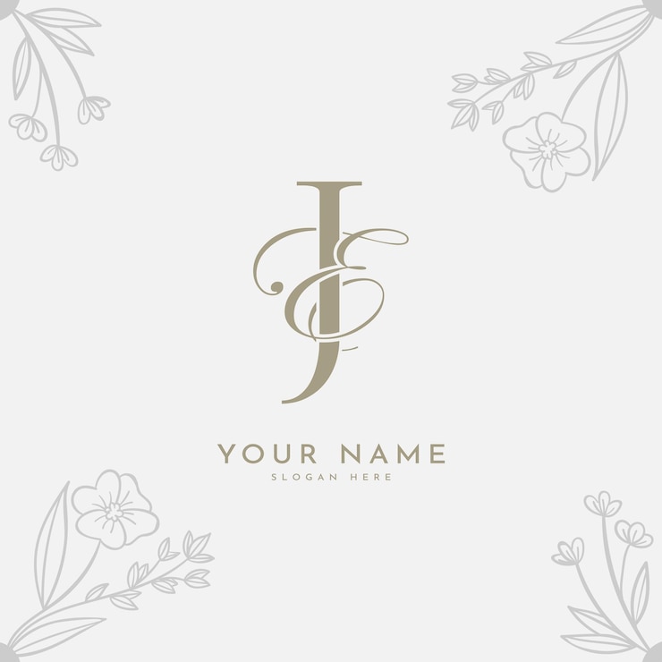 Vector je ej initial letter handwriting monogram logo