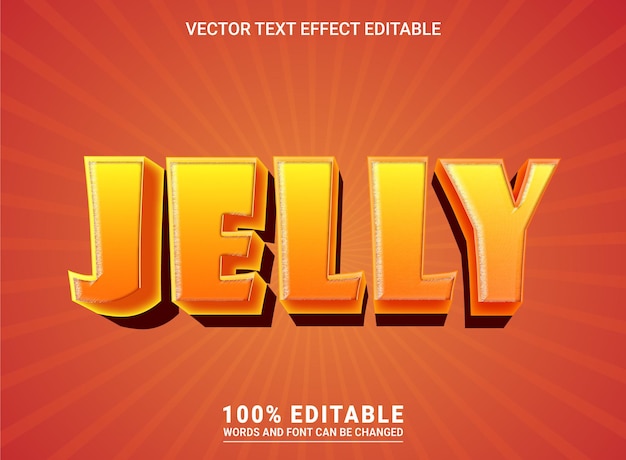 Jelly editable text effect eps vector