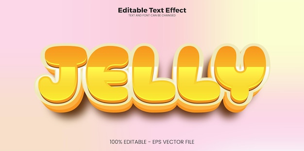 Jelly editable text effect in modern trend style