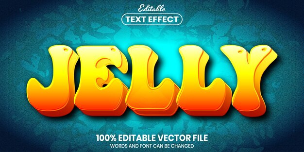 Jelly text, font style editable text effect