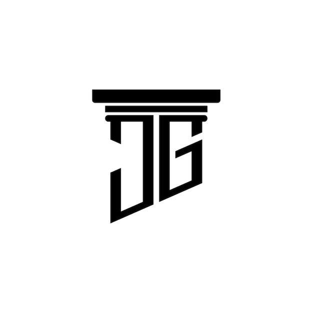 JG monogram logo design letter text name symbol monochrome logotype alphabet character simple logo