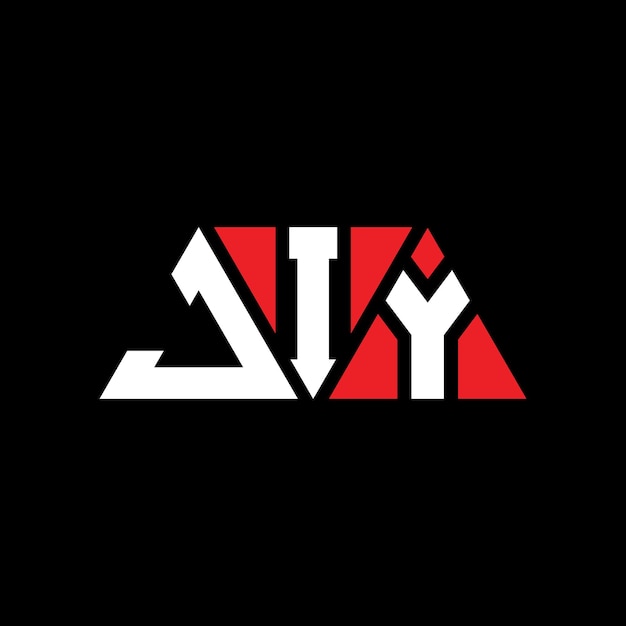 JIY triangle letter logo design with triangle shape JIY triangle logo design monogram JIY triangle vector logo template with red color JIY triangular logo Simple Elegant and Luxurious Logo JIY