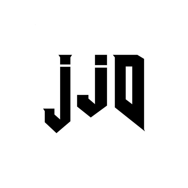 JJD letter logo design for technology company JJD logo design black and white color combination