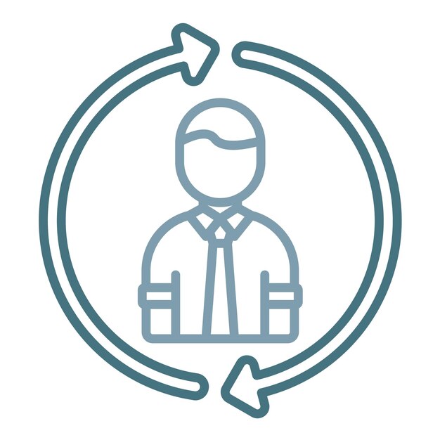 Job Rotation Flat Illustration