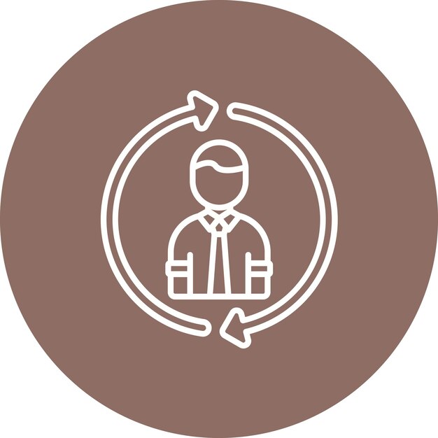 Job Rotation icon vector image Can be used for Human Resources