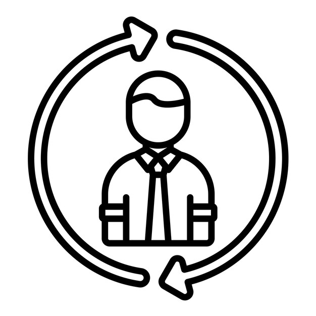 Job Rotation Line Illustration