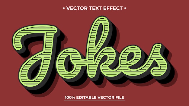 jokes text effect vintage retro editable text effect style