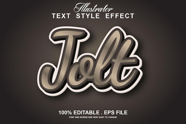 jolt text effect editable