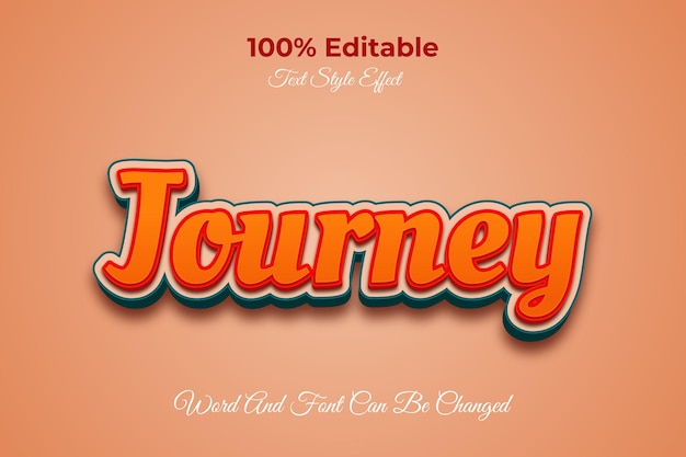 journey editable text effect template