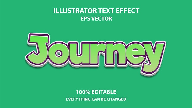 journey editable text effect