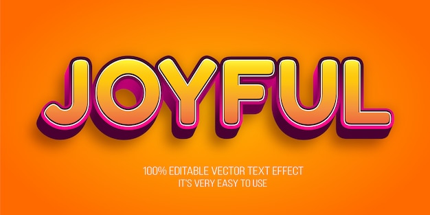 Joyful soft 3d Text Effect