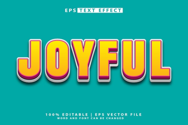 joyful text effect editable funny text style