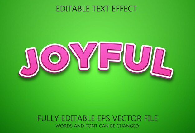 Joyful text effect