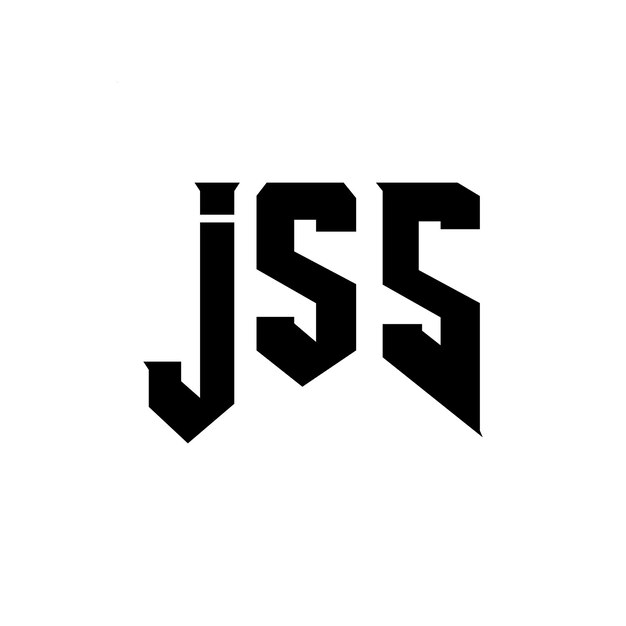 JSS letter logo design for technology company JSS logo design black and white color combination