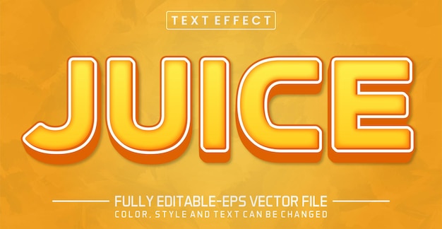 Juice text editable style effect