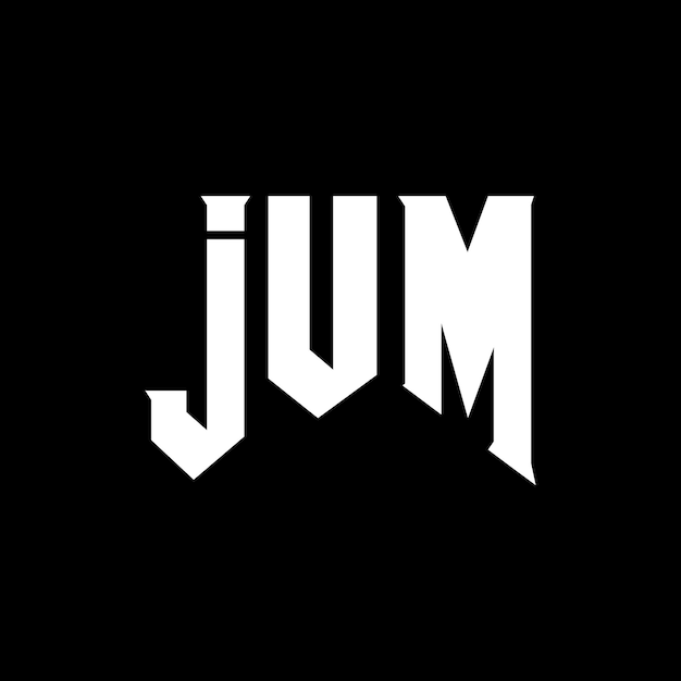 JUM letter logo design for technology company JUM logo design black and white color combination JUM logo JUM vector JUM design JUM icon JUM alphabet JUM typography logo design