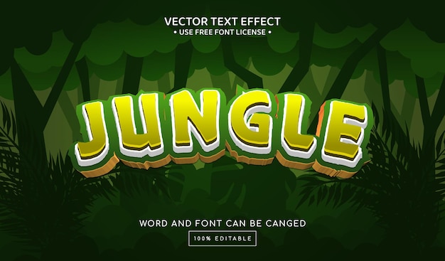 jungle 3d editable text effect
