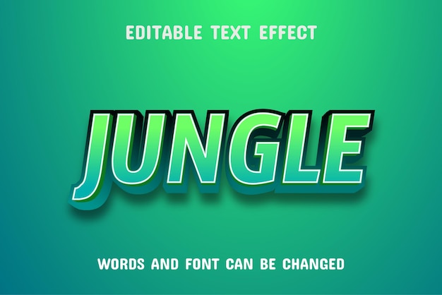 Jungle text editable text effect
