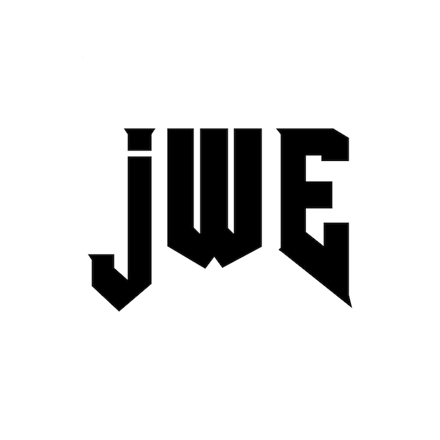 JWE letter logo design for technology company JWE logo design black and white color combination JWE logo JWE vector JWE design JWE icon JWE alphabet JWE typography logo design