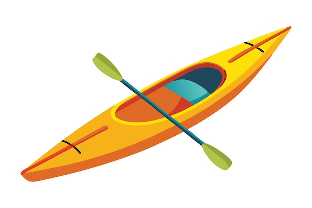 Kayak Water transport isolated flat vector illustration