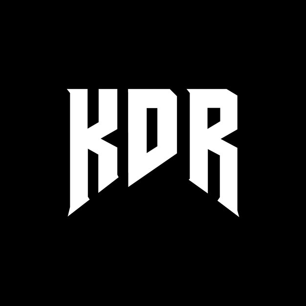 KDR letter logo design for technology company KDR logo design black and white color combination KDR logo KDR vector KDR design KDR icon KDR alphabet KDR typography logo design