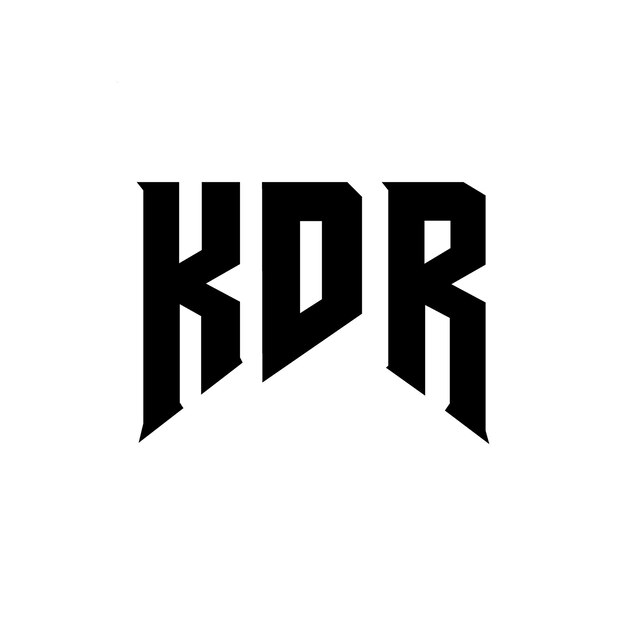 KDR letter logo design for technology company KDR logo design black and white color combination KDR logo KDR vector KDR design KDR icon KDR alphabet KDR typography logo design