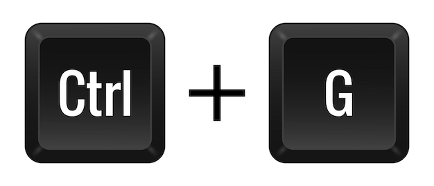Key combination Ctrl G line icon Precision automation intricate tasks accuracy consistency data handling computer macros Vector linear icon for business and advertising
