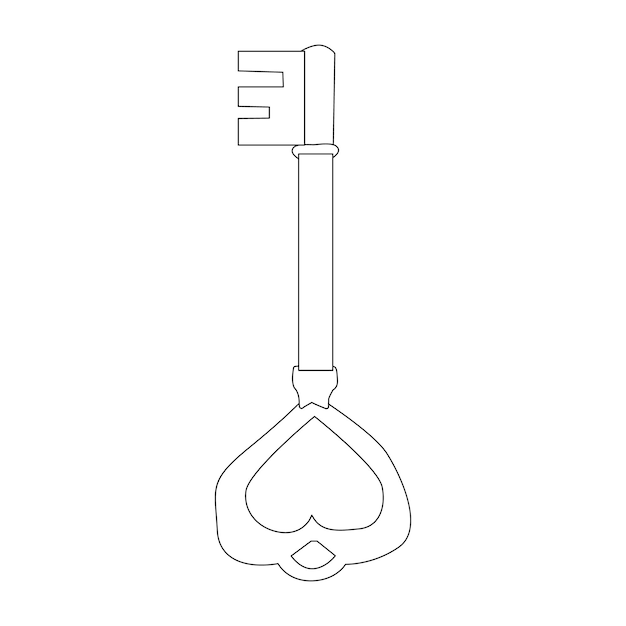 key simple lines on a white background