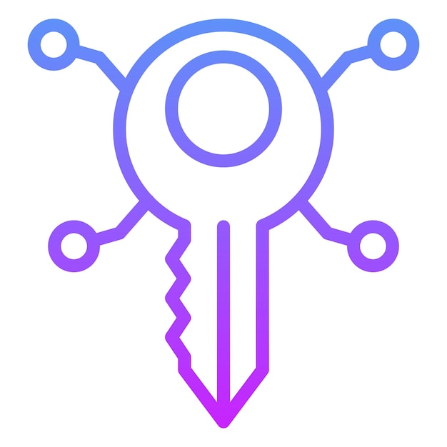 key vector icon illustration of cyber security iconset