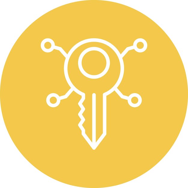 key vector icon illustration of cyber security iconset