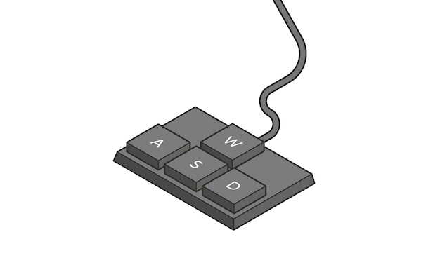 keyboard control keys awsd in isometric style