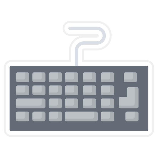 Keyboard Flat Illustration
