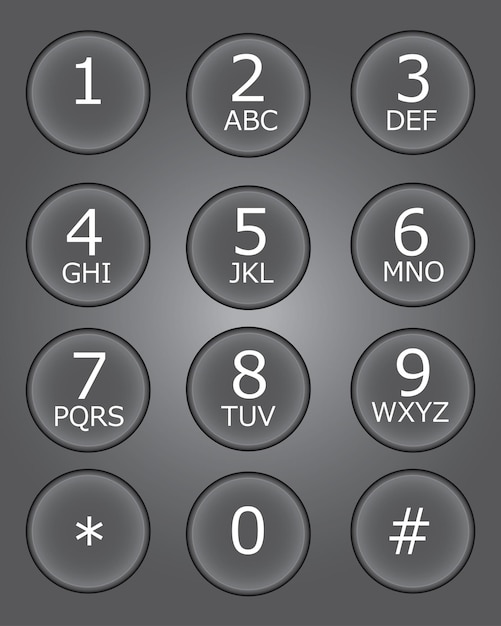 keypad for telephone