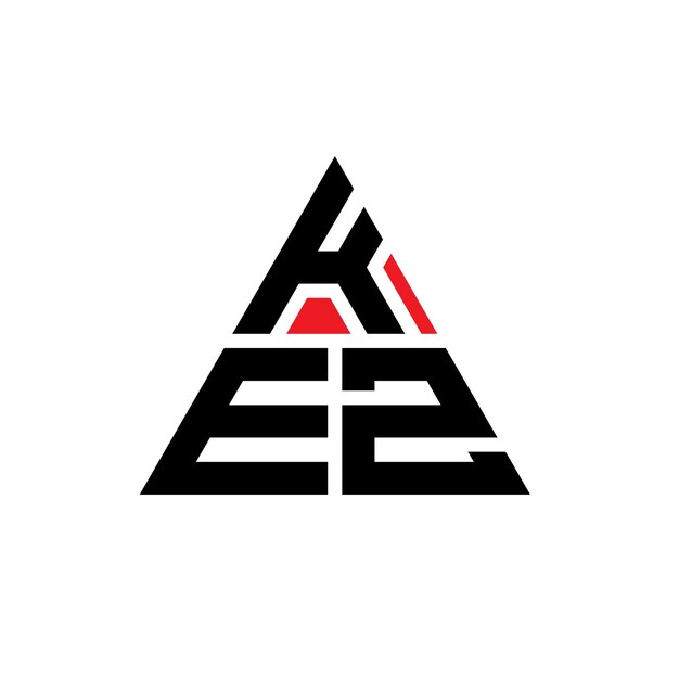 kez triangle letter logo design with triangle shape kez triangle logo design monogram kez triangle vector logo template with red color kez triangular logo simple elegant and luxurious logo