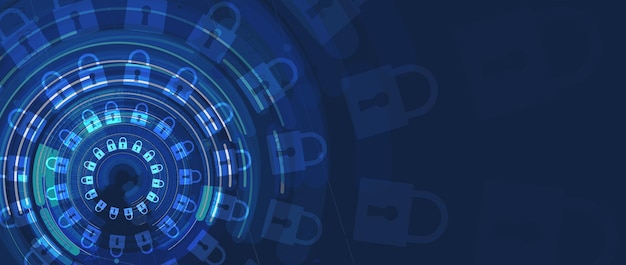 Khái niệm công nghệ an ninh kỹ thuật số Internet cho nền doanh nghiệp Khóa trên bảng mạch