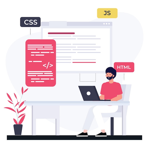 Khái niệm mã hóa nhà phát triển web với các ngôn ngữ