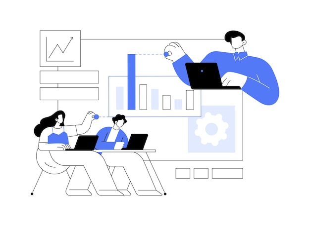 Không gian làm việc minh họa vector hoạt hình riêng lẻ
