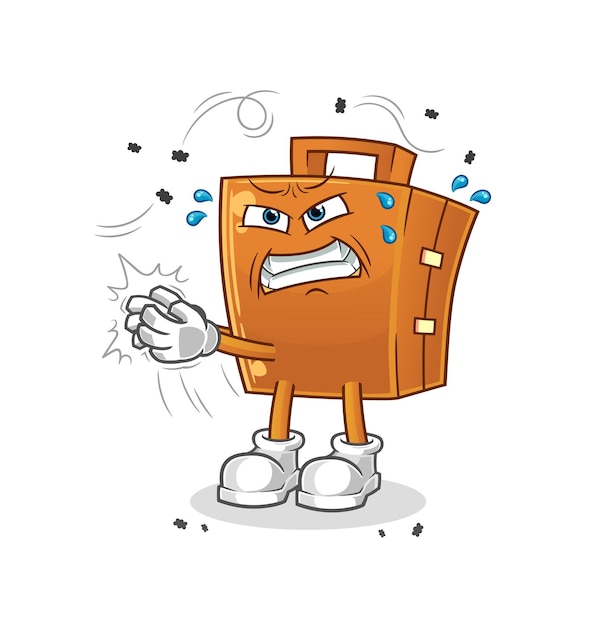 Kick pad swat fly character. cartoon mascot vector