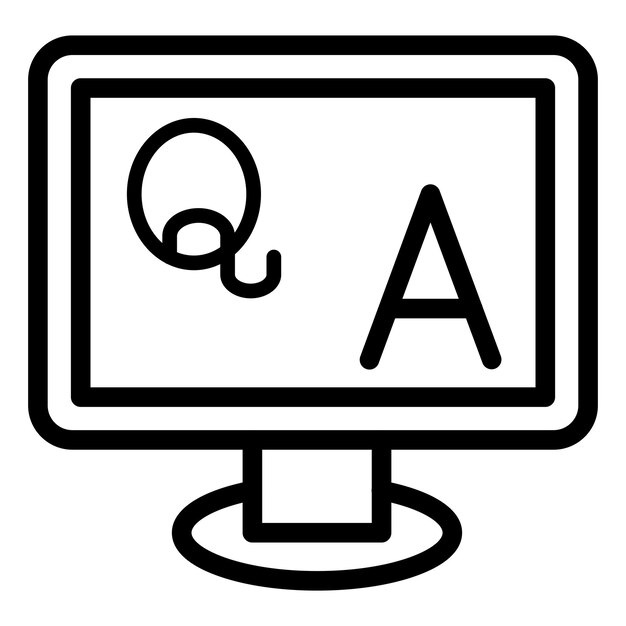 Kiểu Biểu Tượng QA Thiết Kế Vector