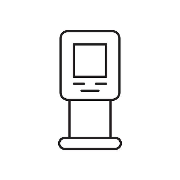 Kiosk icon line art vector