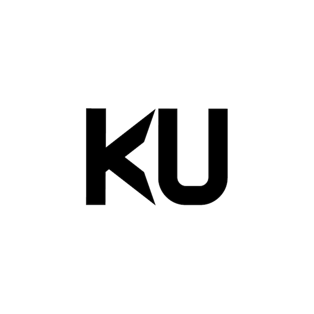 KU monogram logo design letter text name symbol monochrome logotype alphabet character simple logo